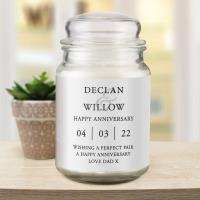 Personalised Couples Large Scented Jar Candle Extra Image 2 Preview
